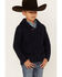 Image #2 - Cotton & Rye Boys' Cable Knit Sweater, Navy, hi-res