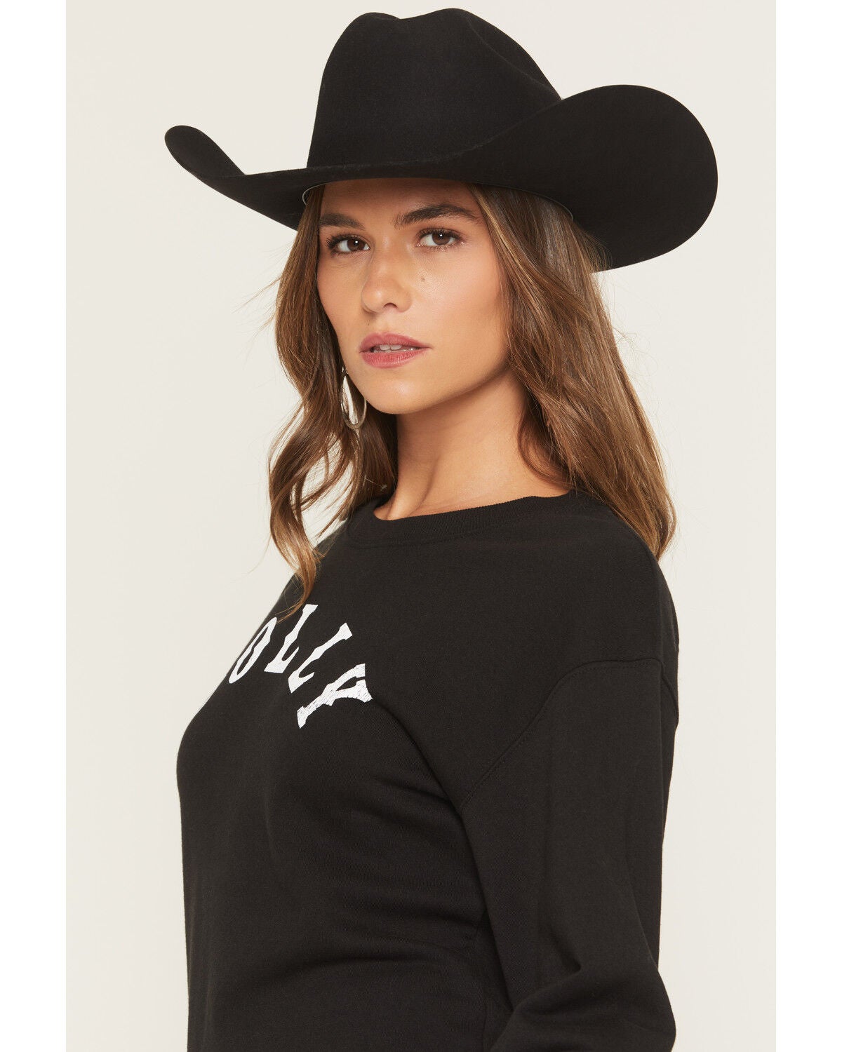 Image #2 - Goodie Two Sleeves Women's Dolly Crew Neck Sweatshirt, Black, hi-res