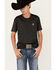 Image #2 - Ariat Boys' Charger Vertical Flag Graphic Short Sleeve T-Shirt , Charcoal, hi-res
