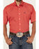 Cinch Men's Diamond Geo Print Short Sleeve Button Down Western Shirt , Red, hi-res