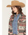 Image #2 - Outback Trading Co Women's Lorelei Southwestern Print Long Sleeve Snap Performance Shirt, Red, hi-res