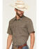Image #2 - Gibson Trading Co Men's Evolve Floral Striped Short Sleeve Snap Western Shirt, Navy, hi-res