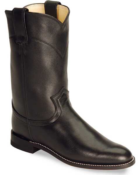Image #1 - Justin Women's Original Black Roper Boots - Round Toe, Black, hi-res