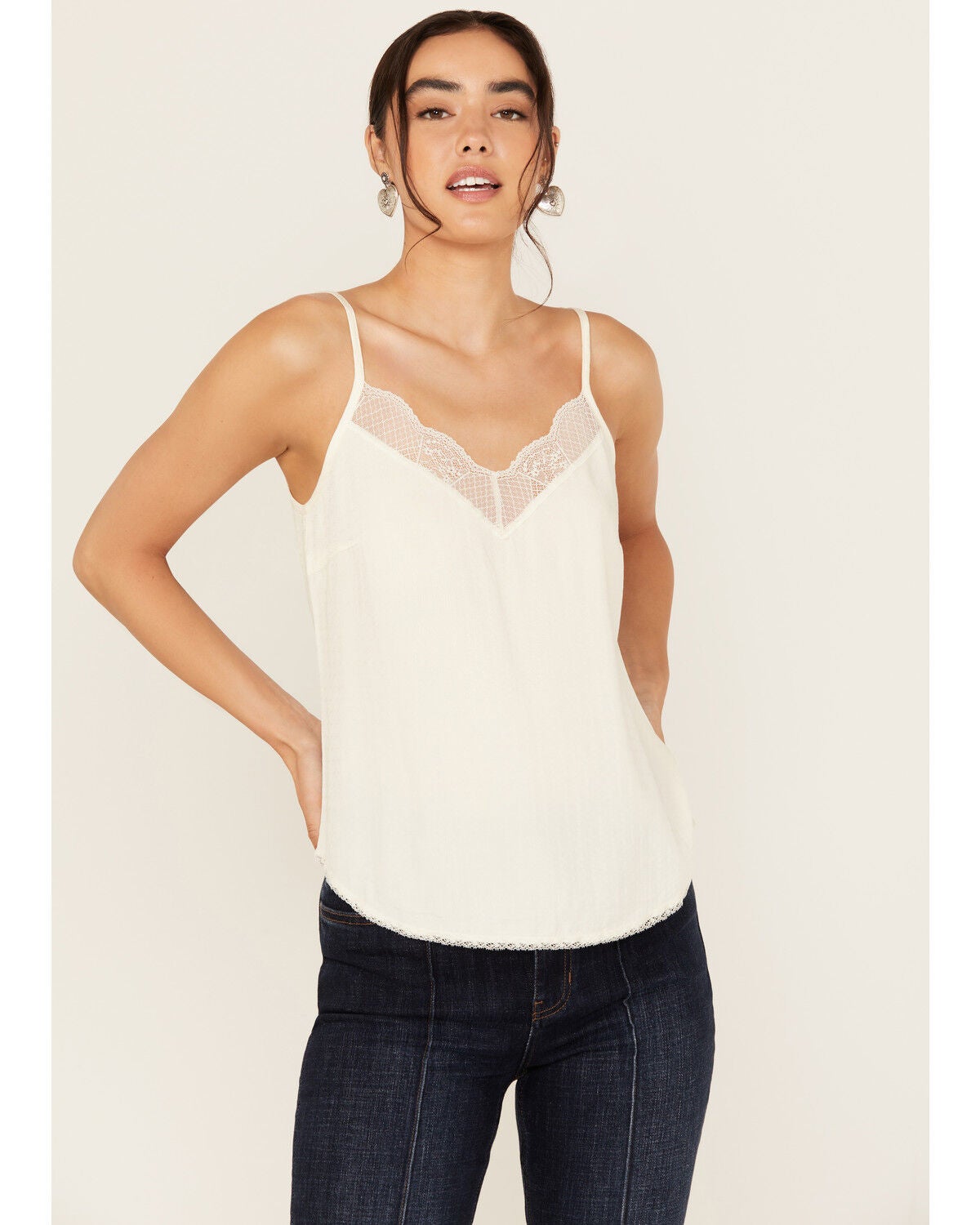 Product Name:  Shyanne Women's Lace Trim Satin Cami