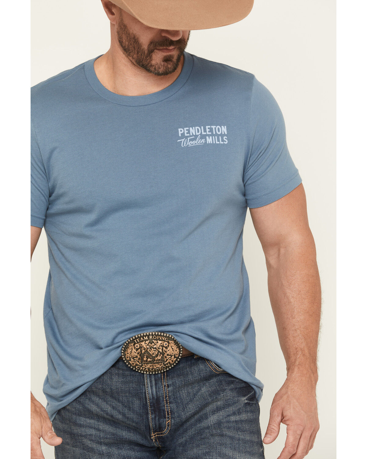 Image #4 - Pendleton Men's General Logo Short Sleeve Graphic T-Shirt, Blue, hi-res