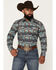 Image #1 - Cody James Men's Gilbert Paisley Print Long Sleeve Snap Western Shirt, Blue, hi-res