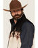Image #2 - Panhandle Slim Men's Southwestern Border Print Berber Vest, Black, hi-res