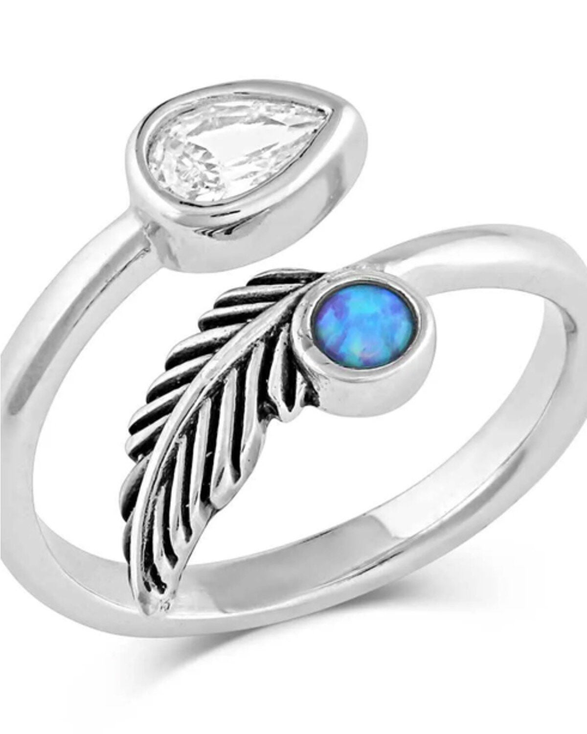 Montana Silversmiths Women's Balance of Nature Open Ring, Silver, hi-res
