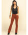 Image #2 - Shyanne Women's Rust Studded Front Seam Bootcut Jeans, , hi-res