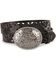 Image #1 - Tony Lama Black Filigree Leather Belt, , hi-res