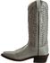 Image #3 - Old West Men's Smooth Leather Western Boots - Round Toe, Grey, hi-res