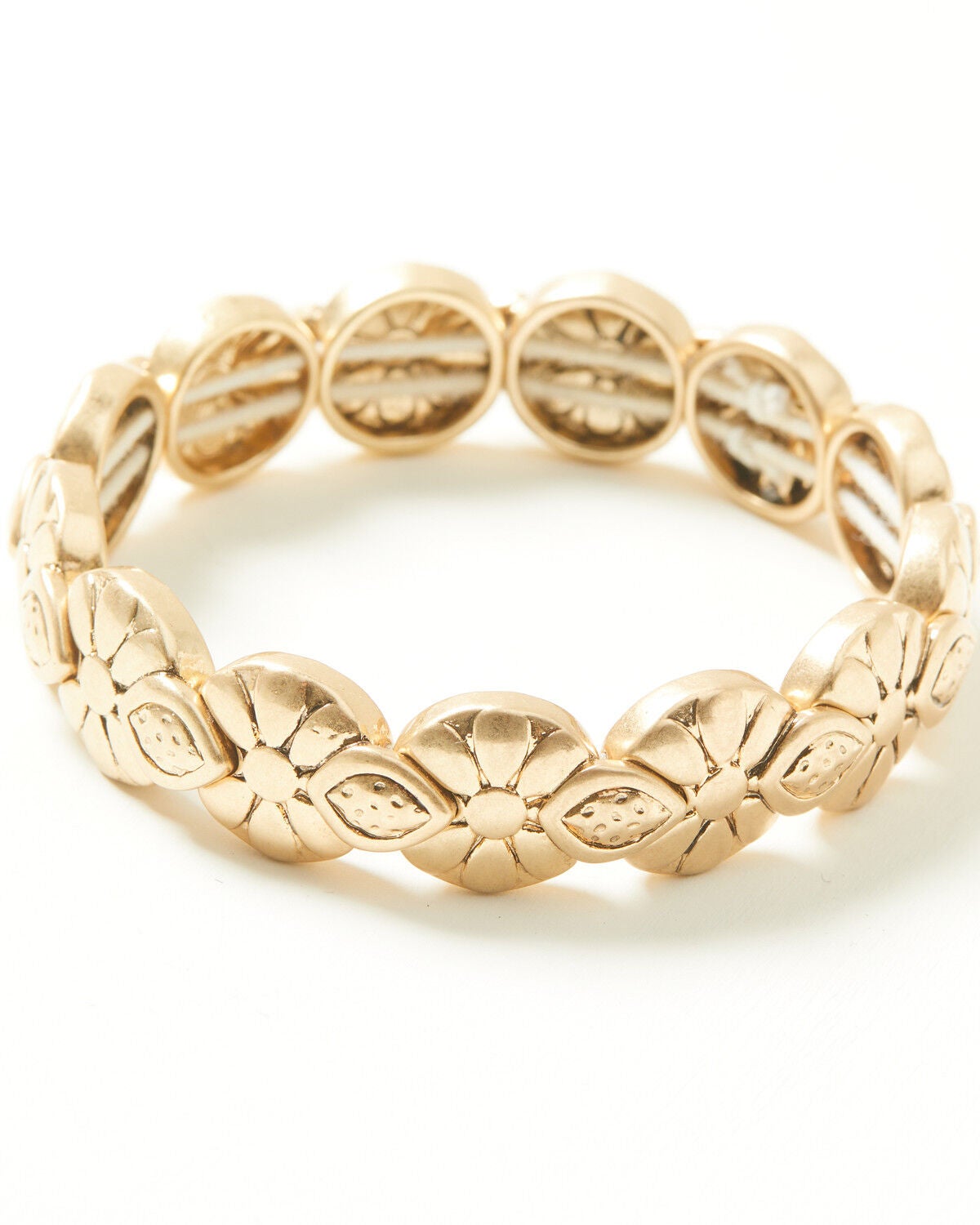 Image #1 - Lainey Wilson Women's Conch Stretch Bracelet, Gold, hi-res