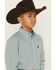 Image #2 - Cinch Boys' Geo Print Long Sleeve Button-Down Western Shirt, Blue, hi-res