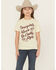 Image #1 - Ariat Girls' Outta Style Short Sleeve Graphic Tee, Tan, hi-res