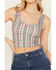 Panhandle Women's Southwestern Print Tank, Turquoise, hi-res