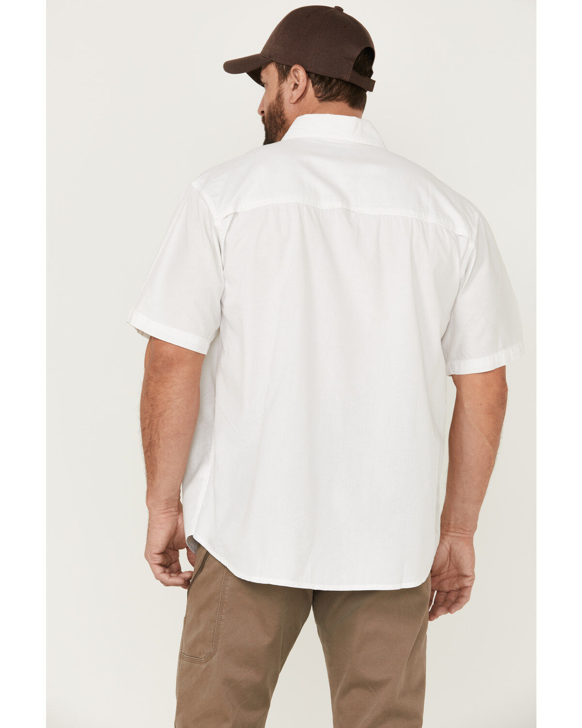Image #4 - Resistol Men's Solid Short Sleeve Button-Down Western Shirt, White, hi-res