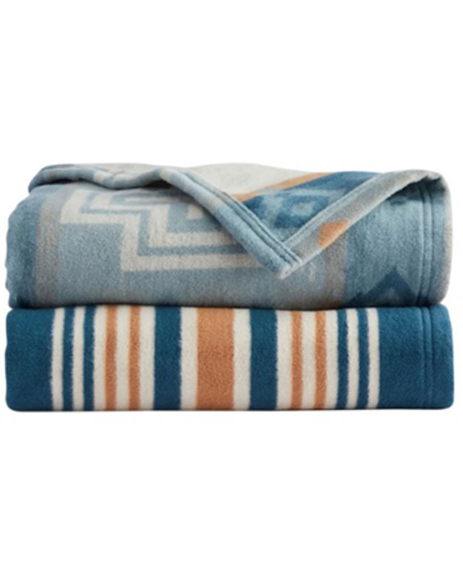 Pendleton San Marino Stripe Organic Cotton Throw Gift Pack 2 Piece Boot Barn