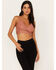 Wishlist Women's Strappy Lace Applique Scallop Lace Bralette , Brick Red, hi-res
