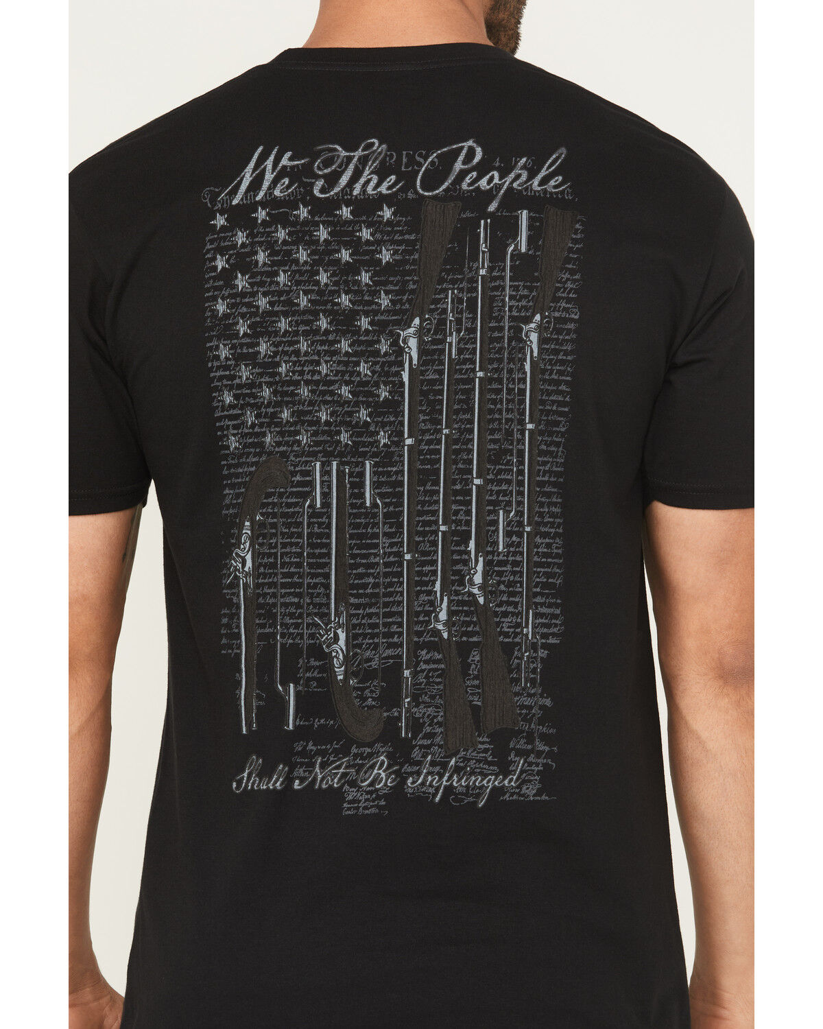 Product Name:  Howitzer Men's Musket Flag Short Sleeve Graphic T-Shirt