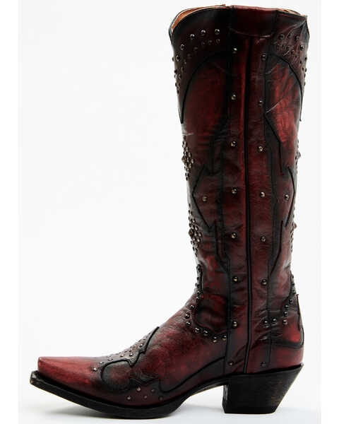 Dan Post Women's Daredevil Western Boots - Snip Toe, Red, hi-res