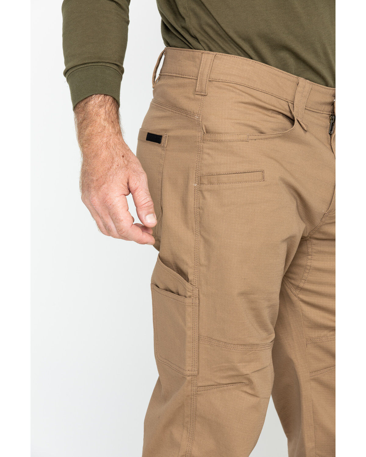Image #3 - Hawx Men's Brown Stretch Ripstop Utility Work Pants - Big, Brown, hi-res