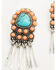 Image #2 - Shyanne Women's Beaded Fringe Statement Earrings, Silver, hi-res