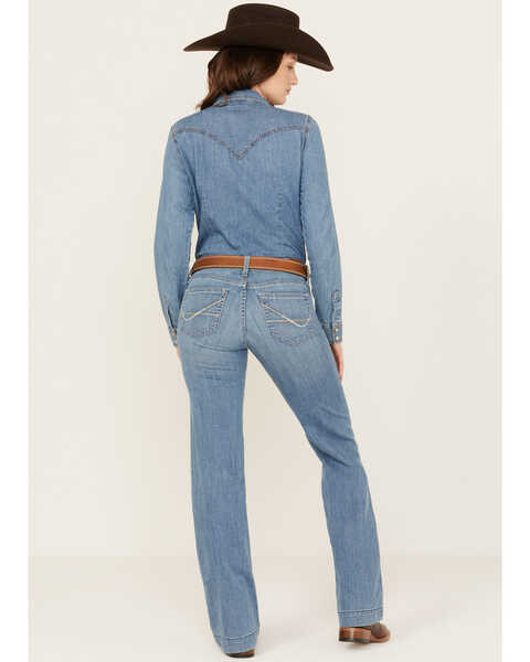 Image #3 - Ariat Women's Medium Wash Perfect Rise Milli Trouser Jeans, Medium Wash, hi-res