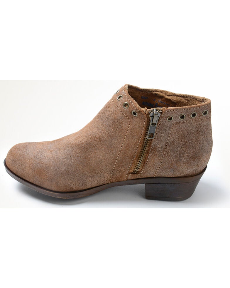 side lace booties