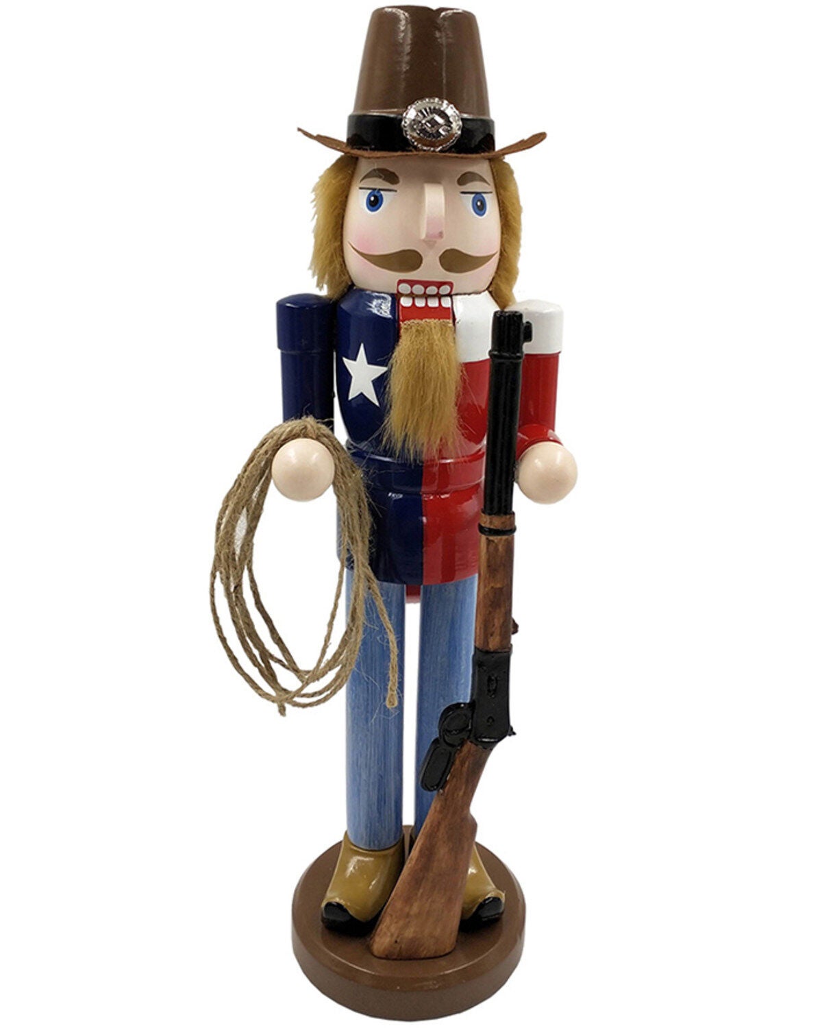 Santa's Workshop 14" Texas Cowboy Nutcracker, Brown, hi-res