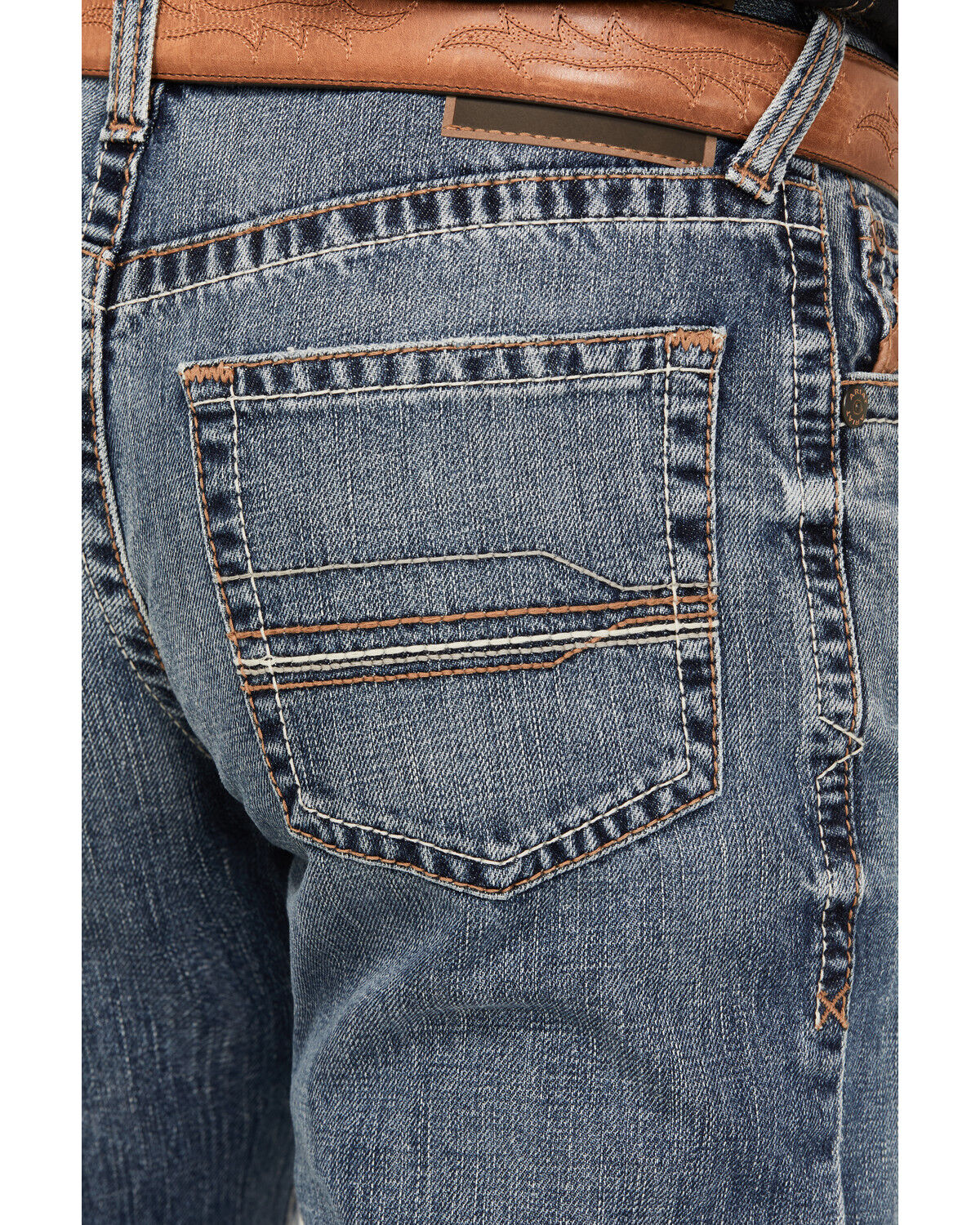 Product Name:  Ariat Men's M5 Weatherford Smokey Medium Wash Straight Rigid Denim Jeans