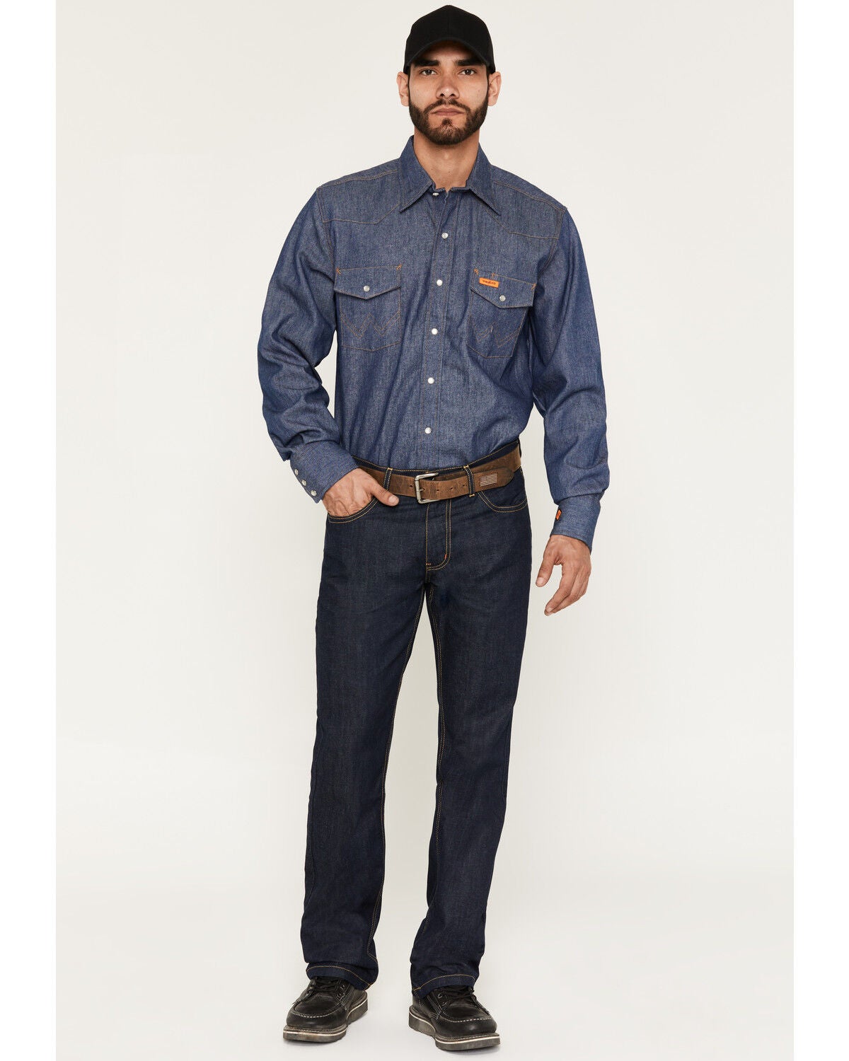 Rasco Men's FR Westex&reg; Bootcut Stretch Denim Jeans, Navy, hi-res