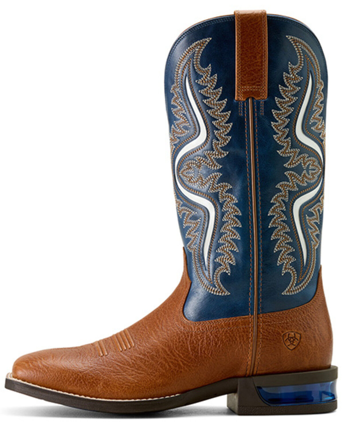 Image #2 - Ariat Women's Round Up Filly Performance Western Boots - Broad Square Toe, Blue, hi-res