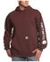 Carhartt Men's Hooded Logo-Sleeve Sweatshirt, Wine, hi-res