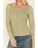 Free People Women's Daisy Chain Cuff Knit Long Sleeve Top, Green, hi-res