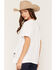 Image #4 - Girl Dangerous Women's Cheyenne Rodeo Short Sleeve Graphic Tee, White, hi-res
