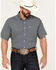 Image #1 - Cinch Men's ARENAFLEX Geo Print Short Sleeve Button Down Western Shirt, Navy, hi-res