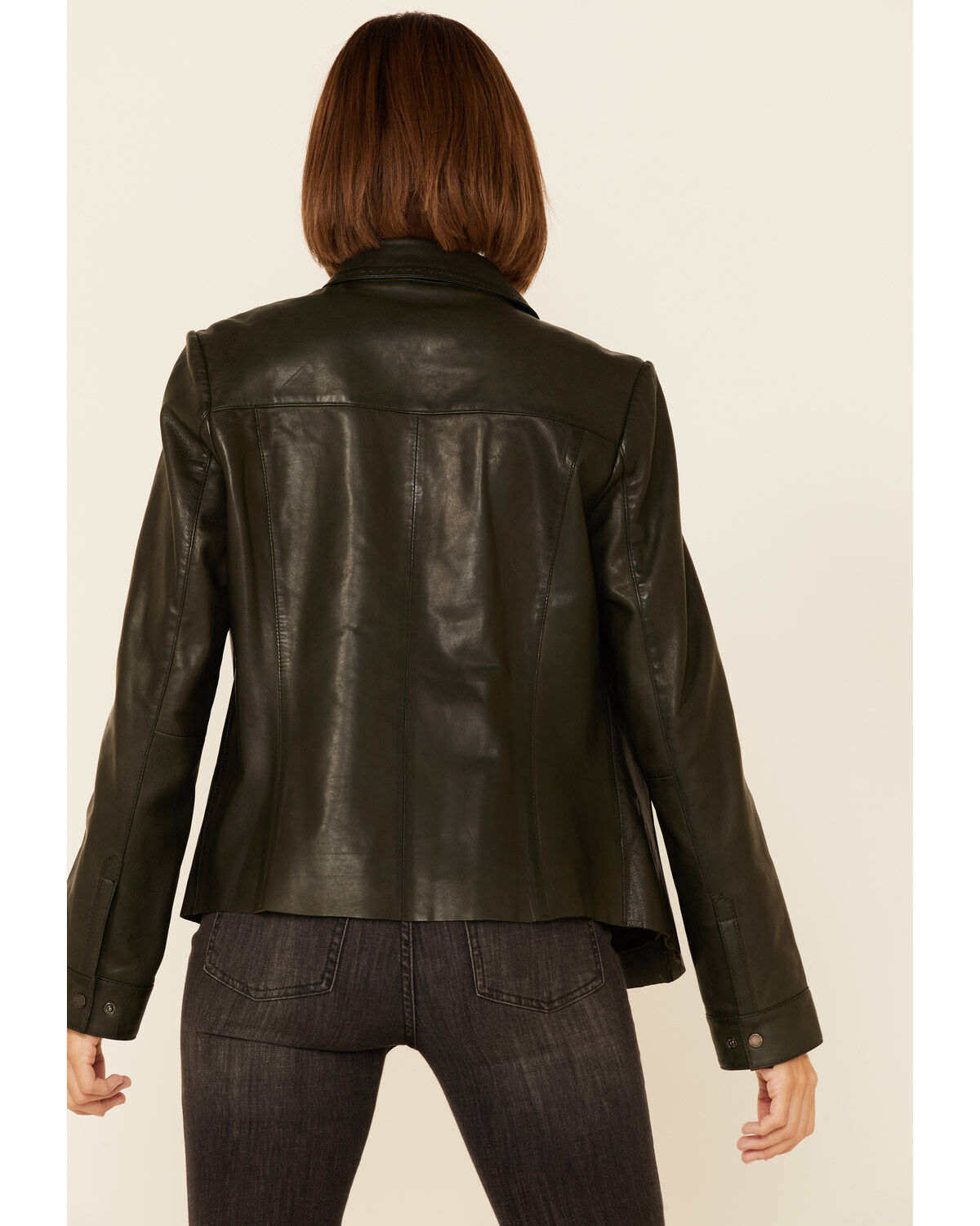 Image #4 - Scully Women's Rich Lamb Lined Snap-Front Leather Shirt Jacket, , hi-res