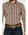 Image #3 - Gibson Men's Show Downer Floral Striped Long Sleeve Snap Western Shirt, Brown, hi-res