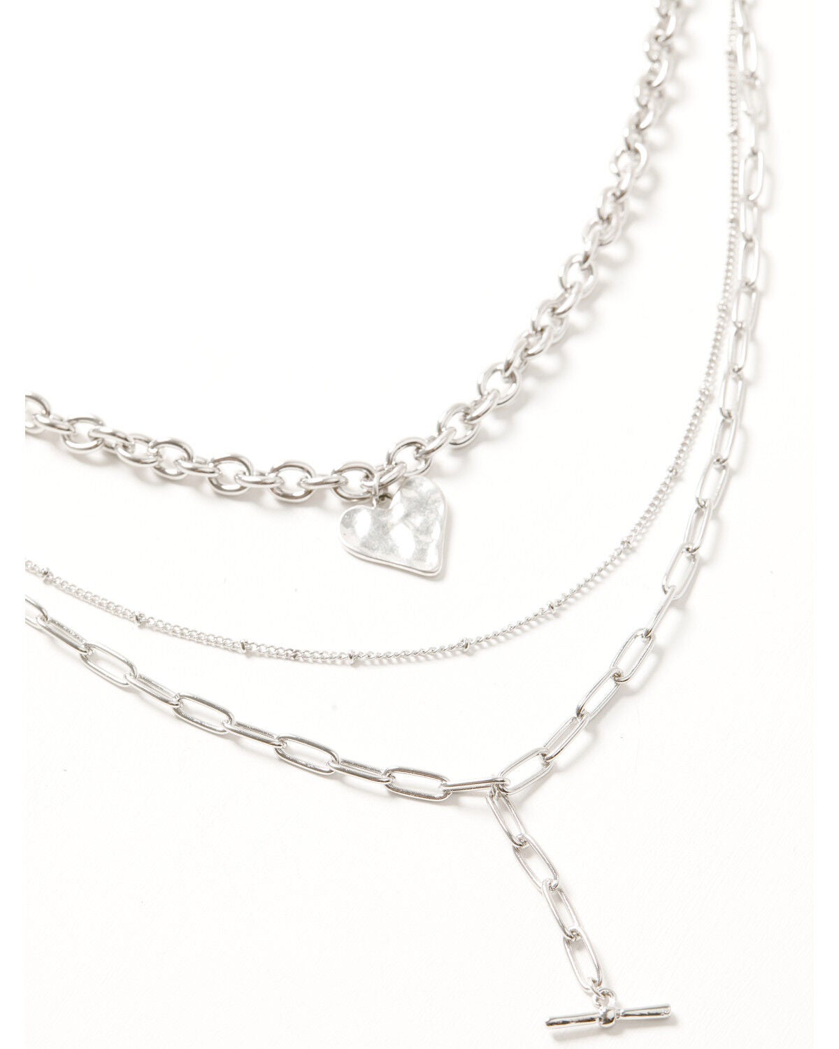 Image #1 - Shyanne Women's Layered Bar Lariat Necklace, Silver, hi-res