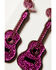 Image #2 - Idyllwind Women's Pink Lady Nashville Guitar Earrings, Fuchsia, hi-res