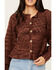 Image #3 - Miss Me Women's Open Weave Cardigan, Brown, hi-res