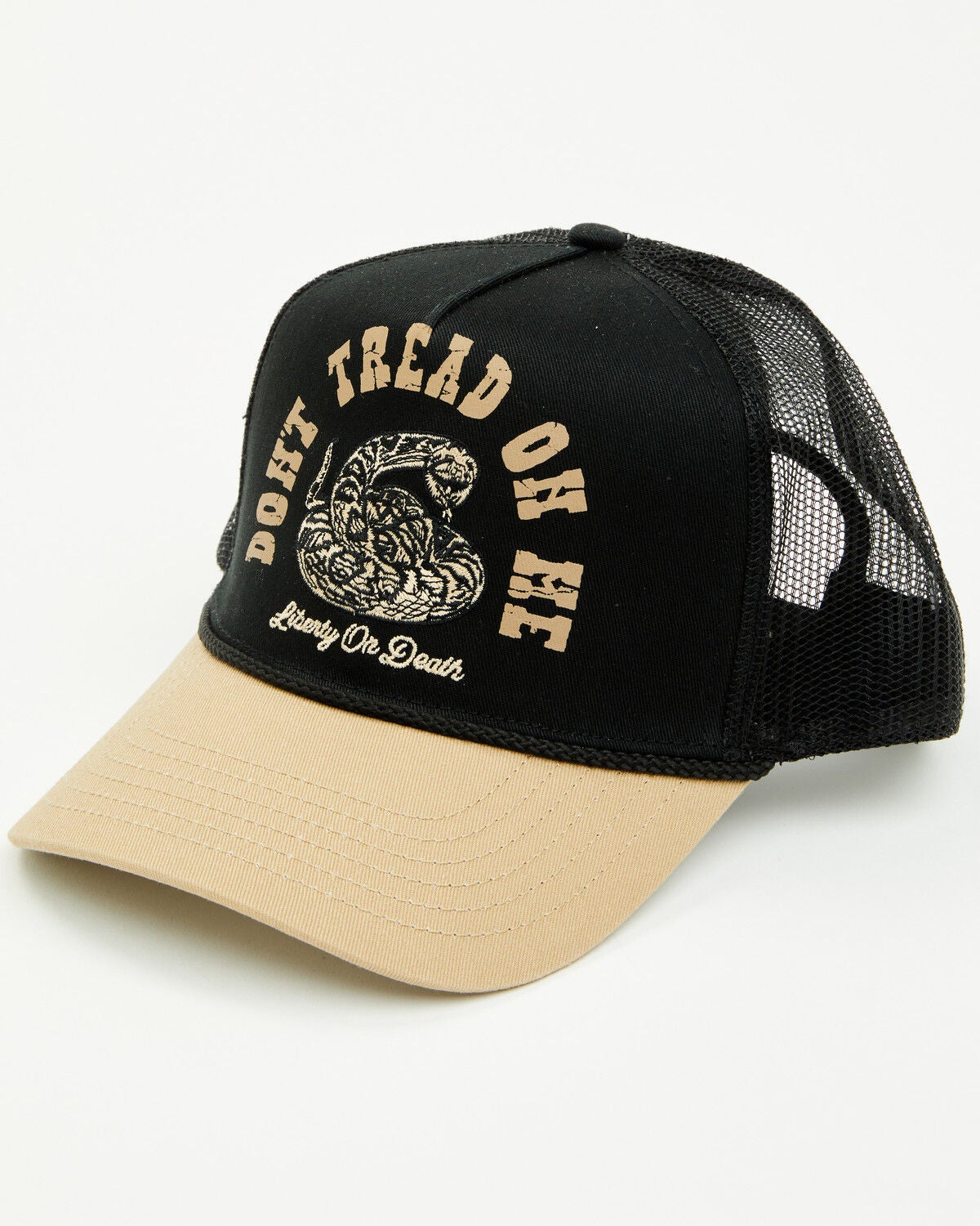 Cody James Men's Don't Tread On Me Ball Cap, Black/brown, hi-res