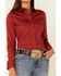 Image #3 - Shyanne Women's Solid Bossa Nova Red Long Sleeve Snap Western Core Riding Shirt , , hi-res