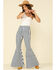 Image #1 - Free People Women's Print High Rise Just Float On Flare Jeans, , hi-res