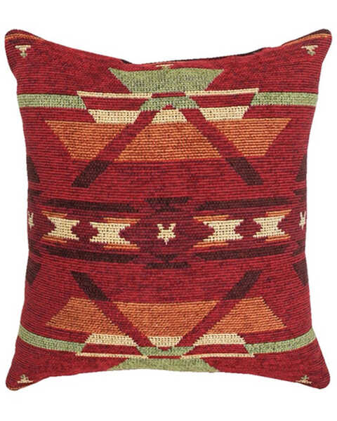 Manual Woodworkers Flame Tapestry Pillow, Red, hi-res