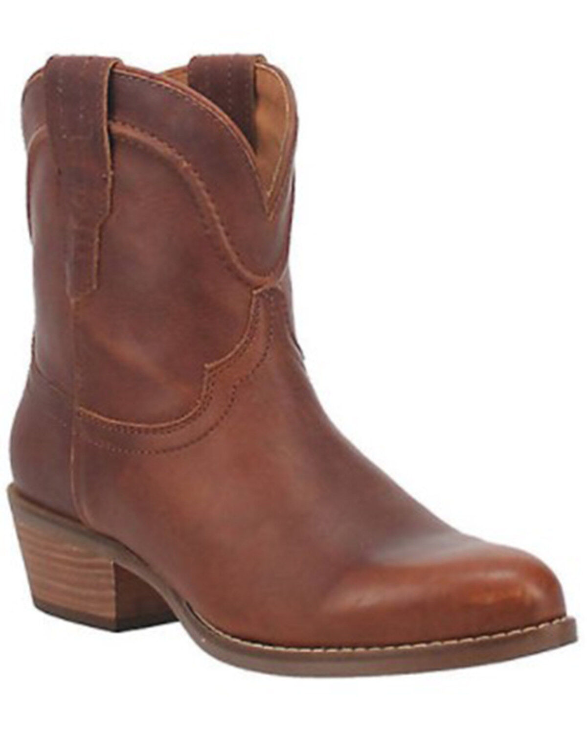 Dingo Women's Seguaro Western Booties - Round Toe, Brown, hi-res