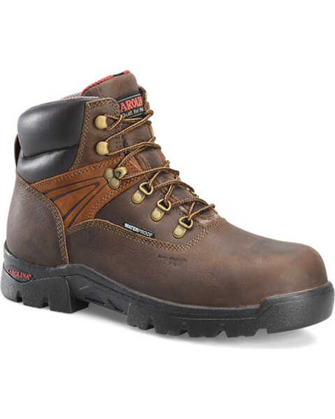 Carolina Men's 6" WP Composite Toe Work Boots, Dark Brown, hi-res