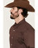 Image #2 - Wrangler X Cody Johnson Men's Geo Print Long Sleeve Button-Down Western Shirt, Wine, hi-res