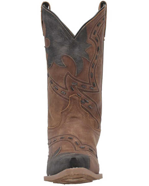 Laredo Men's Porter Wingtip Collar Overlay Western Boot - Snip Toe, Tan, hi-res