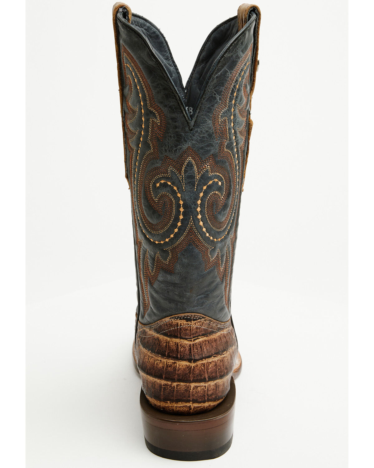 Tanner Mark Men's Exotic Caiman Print Western Boots - Broad Square Toe